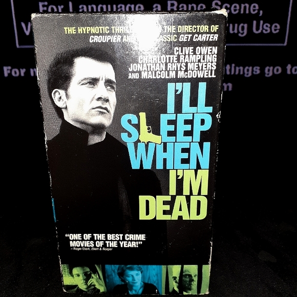 I'll Sleep When I'm Dead 2003 VHS Clive Owen Malcolm McDowell Y2K Crime/Thriller - Picture 3 of 10